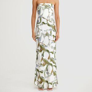 Significant Other Aurelia Abstract Strapless Maxi Dress